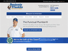 Tablet Screenshot of benfranklin-plumber.com